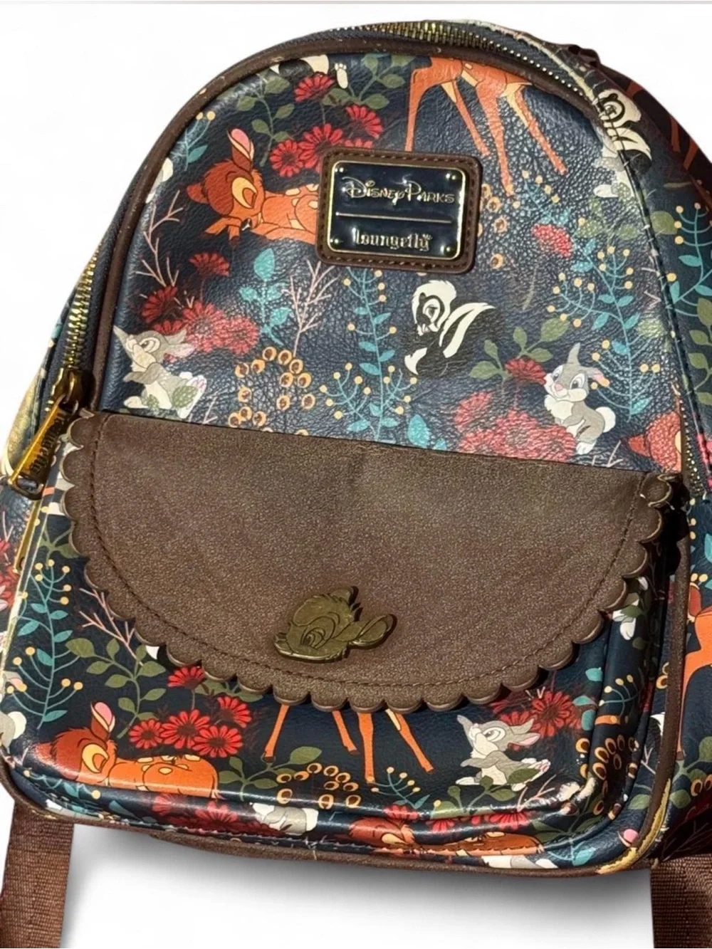 Disney Parks Loungefly Bambi Thumper Floral Mini Backpack